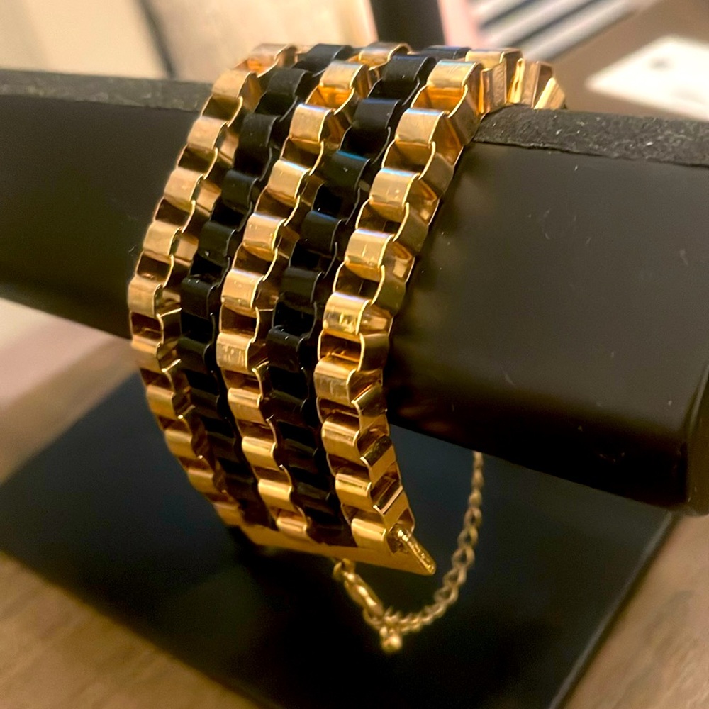 Gold & black bracelet